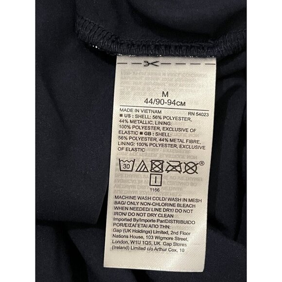 Banana Republic Metallic Midi Skirt Size M Elastic Waist Pull On - Picture 8 of 11